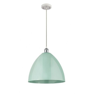 Plymouth Dome - 1 Light Cord Hung Mini Pendant In Industrial Style-18.75 Inches Tall and 16 Inches Wide