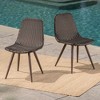 VASIP Set of 2 Outdoor Rattan Dining Chair, Armchair with Heat Transfer and Powder Coated Legs, Set of 2  for Outdoor Dining, Garden, Porch - 2 of 4