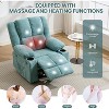 Manual Recliner Chair with Vibration Massage and Lumbar Heating,Single Sofa with Side Pocket,Rocking Chair with Cup Holder,Recliner Chair for Bedroom - 4 of 4