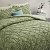 BAGOKIE 3 Pieces Pinch Pleat Floral Bed in a Bag Comforter Set - 2 of 4