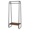 Karl Home Retro Open Wardrobe with Vintage Brown MDF & Black Iron Frame 25.2x15.7x59.4 Inches Entryway Storage - 3 of 4