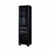 72" Wood Media Pier with Three Shelves and Two Drawers on Metal Glides for Living Room and Bedroom - 4 of 4