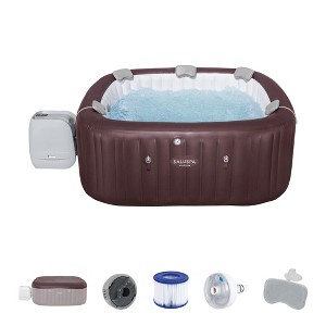 Bestway SaluSpa Maldives 5-7 Person Inflatable Hot Tub, Square Energy-Efficient Portable Spa with 180 AirJets, 79" x 31.5" - 1 of 4