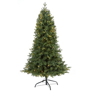 Nearly Natural 5-ft Vermont Fir Artificial Christmas Tree with 150 Clear LED Lights