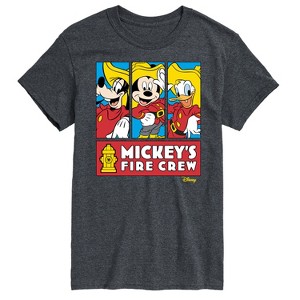 Men's - Disney - Mickey Goofy Donald Firefighter Crew Short Sleeve Graphic T-Shirt - 1 of 4