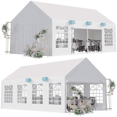 13x26 FT Party Tent Heavy Duty Wedding Canopy with White Large Roof