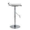 Adjustable Contemporary Swivel Bar Stool with Chrome Base and Footrest for Home Bar or Kitchen - 2 of 4