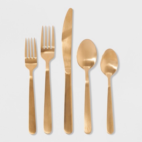 gold flatware set ikea