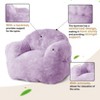 Adults Giant Bean Bag Chair Faux Fur Beanbag Lounge Family Movie Night Chair Lazy Beanbag Couch for Living Room Balcony, Purple - 4 of 4