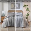 Sapphtopaz Comforter Sets Bedding Set Gauze Crinkle Texture Design Reversible Quilt Set 3 Piece 1 Quilt, 2 Pillow Shams - 4 of 4