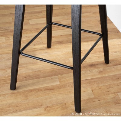 Winston Black Wood and Metal Swivel Counter Stool