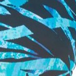 blue painterly leaves