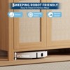 Sideboard Buffet Cabinet Wooden Credenza Storage with Adjustable Shelves, Drawers, Rattan Doors, Accent Buffet Console Table for Dining Room Hallway - 4 of 4