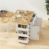 46.46"Multi-Functional Kitchen Island Cart with 2 Door Cabinet and Two Drawers,Spice Rack, (White) - 2 of 4