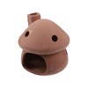 Unique Bargains Ceramic Aquarium Hideaway Rock Cave Fish Tank Decoration Red Brown 3.5x3.5x3.54 inches - 3 of 4