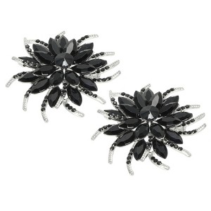 Unique Bargains Wedding Party Birthday Vintage Rhinestone Crystal Flower Lapel Brooch Pin 2 Pcs - 1 of 4