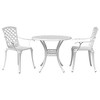 vidaXL Bistro Set White Cast Aluminum - 2 Piece White - 2 of 4