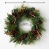 Sullivans Set of 2 Artificial Pine and Antler Wreath 28"H Green - 4 of 4