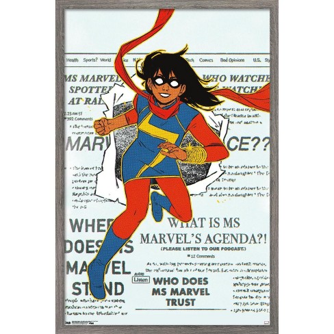 Trends International Marvel Comics - Ms. Marvel - Ms. Marvel #25 Variant Cover Framed Wall Poster Prints - image 1 of 4