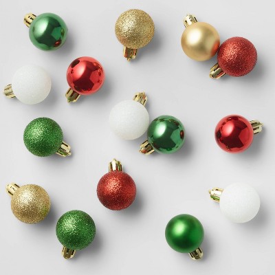 25ct Round Mini Christmas Tree Ornament Set - Wondershop™