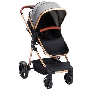 Whizmax 2-in-1 Convertible Baby Stroller with Bassinet Mode - Foldable Infant Stroller to Explore More- Toddler Stroller with Reversible Stroller Seat - 1 of 4