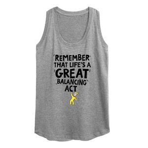 Women's - Dr. Seuss - Life Great Balancing Act Graphic Racerback Tank - 1 of 4