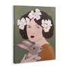 Stupell Industries Woman And Rabbit Floral Canvas Art, 24" x 30" - 2 of 4