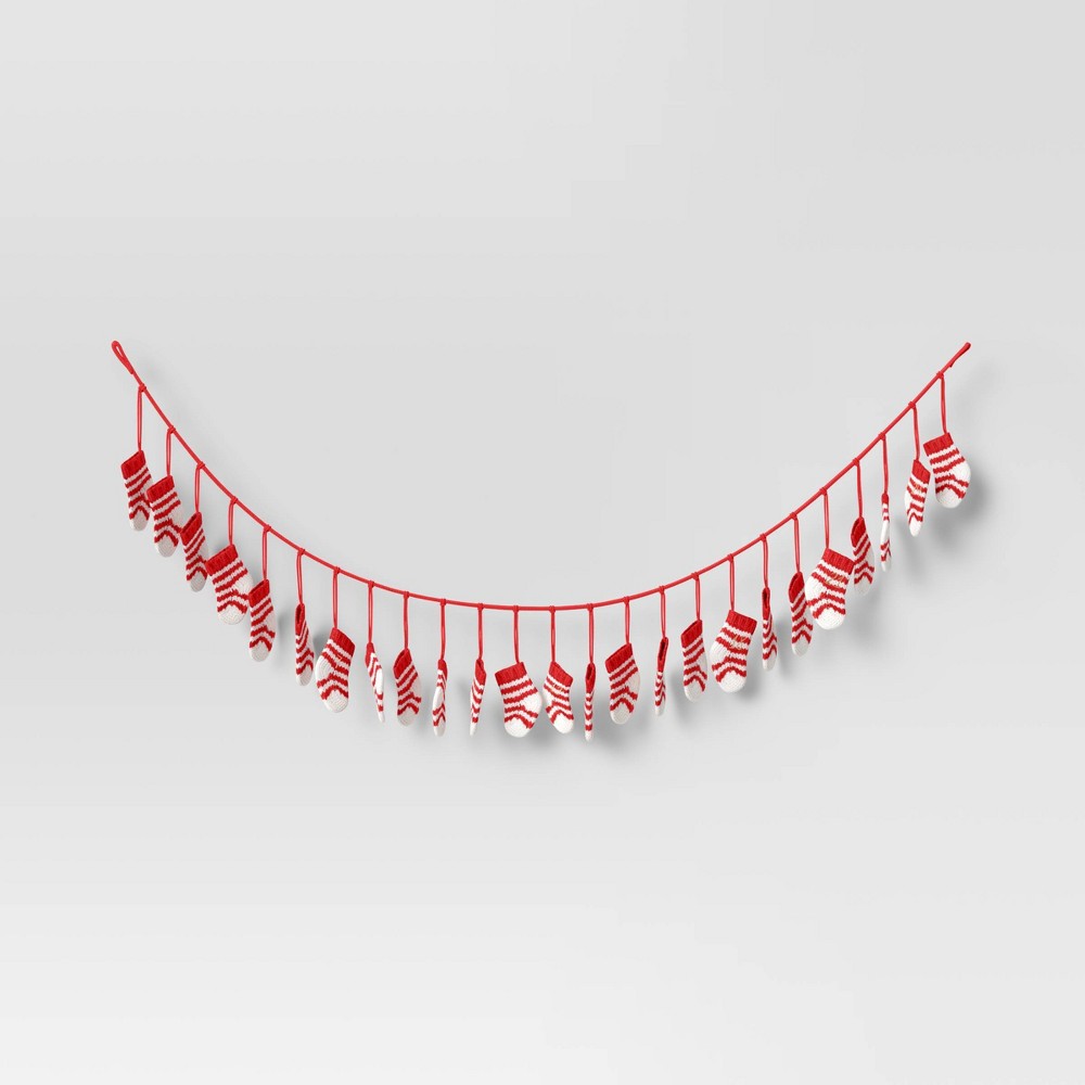 Red Stocking Countdown Garland - Threshold