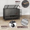 XBRIGH 48/42 Inch Heavy Duty Indestructible Dog Crate Steel Escape Proof, Indoor Double Door High Anxiety Cage, Kennel with Wheels, Removable Tray - 2 of 4