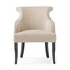 26" Fabric Armchair with Birch Wood Legs, Plush Comfortable Design, and Select Color Options - 2 of 4