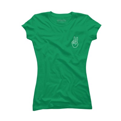 Junior's Design By Humans peace By desiredesign T-Shirt