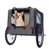 LAOTIES Dog Bike Trailer,Foldable Pet Carrier With Breathable Mesh,3 Entrances,Safety Flag,8 Reflectors And 20" Wheels For Small And Medium Dogs - 2 of 4