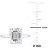 EVERLY JEWELRY |Sterling Silver 3 1/2 CT DEW Created White Moissanite Cocktail Ring - 4 of 4
