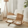 Adena Rocking Accent Chair with Rattan Arms | Karat Home - 3 of 4