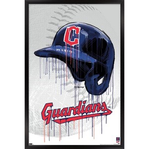 Trends International MLB Cleveland Guardians - Drip Helmet 22 Framed Wall Poster Prints - 1 of 4