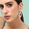 SOHI Women's Gold Circular Drop Earrings - 3 of 3