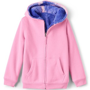 Lands' End Kids High Pile Lined Zip Hoodie - 1 of 4