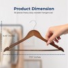SereneLife Solid Wood Clothes Hangers - 2 of 4