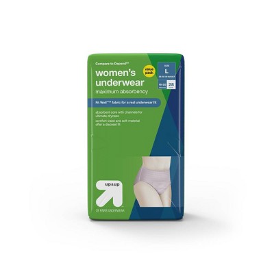Women's Underwear for Adult Incontinence Care Maximum Absorbency  - Large - up & up™