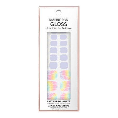 Dashing Diva Gloss Ultra Shine Gel Pedicure - Tie Dye Vibes - 22pc