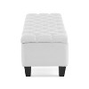 Sapphtopaz Modern Storage Bench Ottoman with Storage, Storage Organizer Ottoman Bench with Soild Frame for Entryway Bedroom - 4 of 4