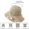 Anna-Kaci Women's Hand - Crocheted Straw Sun Hat with Floral Accents - 4 of 4