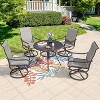 5pc Patio Dining Set with Round Table & Steel Swivel Chairs - Captiva Designs: Outdoor Furniture, Weather-Resistant - 2 of 4