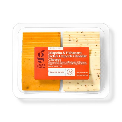 Habanero Jack & Chipotle Cheddar Sliced Cheese Blend - 16oz - Good & Gather™
