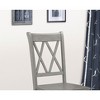 Transitional Double X-Back Side Chairs Set of 2 with White Finish and Pine Veneer - 4 of 4
