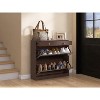 TIRAMISUBEST Shoe Cabinet with Mirror and 2 Storage Drawers, 4-Tier Shoe Rack Organizer for Entryway and Bedroom - 3 of 4