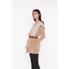 JENNIE LIU Women's 100% Pure Cashmere Long Sleeve 2-tone Double Face Cascade Open Cardigan Sweater - 3 of 4