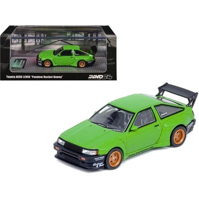 Toyota AE86 Levin RHD (Right Hand Drive) "Pandem Rocket Bunny" Green 1/64 Diecast Model Car by Inno Models