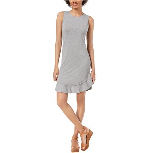 maison Jules Womens Ruffled-Hem Bodycon Dress - 1 of 1