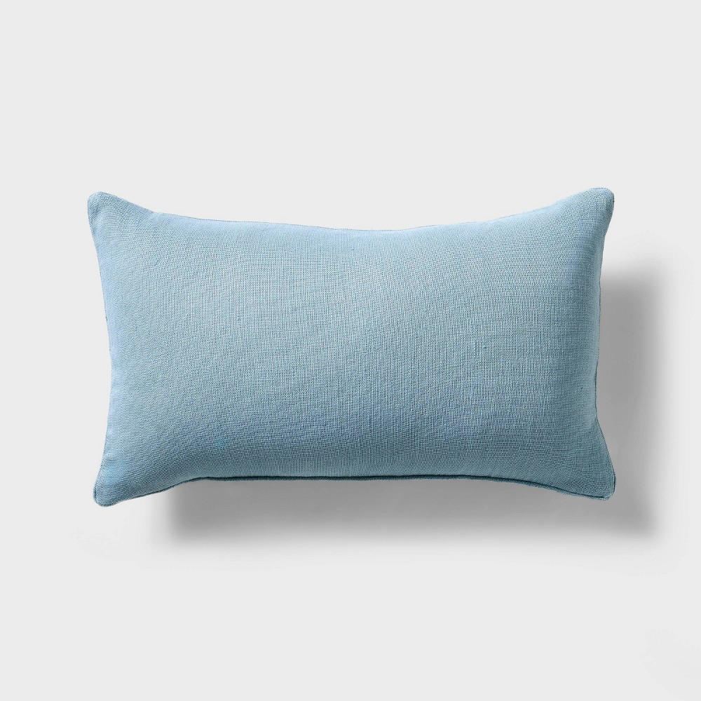 Lumbar Linen Throw Pillow Light Blue - Threshold™ a collection with @ThisOakHouse